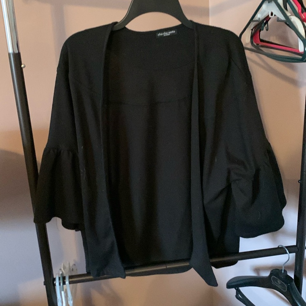 Ruffle sleeve sweater